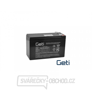 Baterie olověná 12V 7.0Ah Geti (konektor 6,35 mm) Baterie olověná 12V 7.0Ah Geti (konektor 6,35 mm) gallery main image