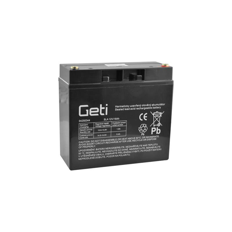 Levně Baterie olověná 12V 18Ah Geti 04250344