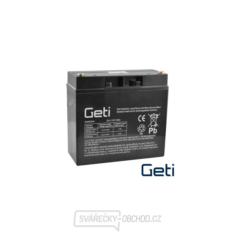 Baterie olověná 12V 18Ah Geti