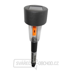 Zahradní solární LED světlo - plastové, černé Zahradní solární LED světlo - plastové, černé gallery main image