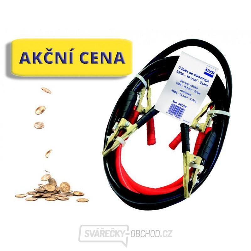Startovací kabely GYS 320 A 16 mm2 mosazné svorky 3m