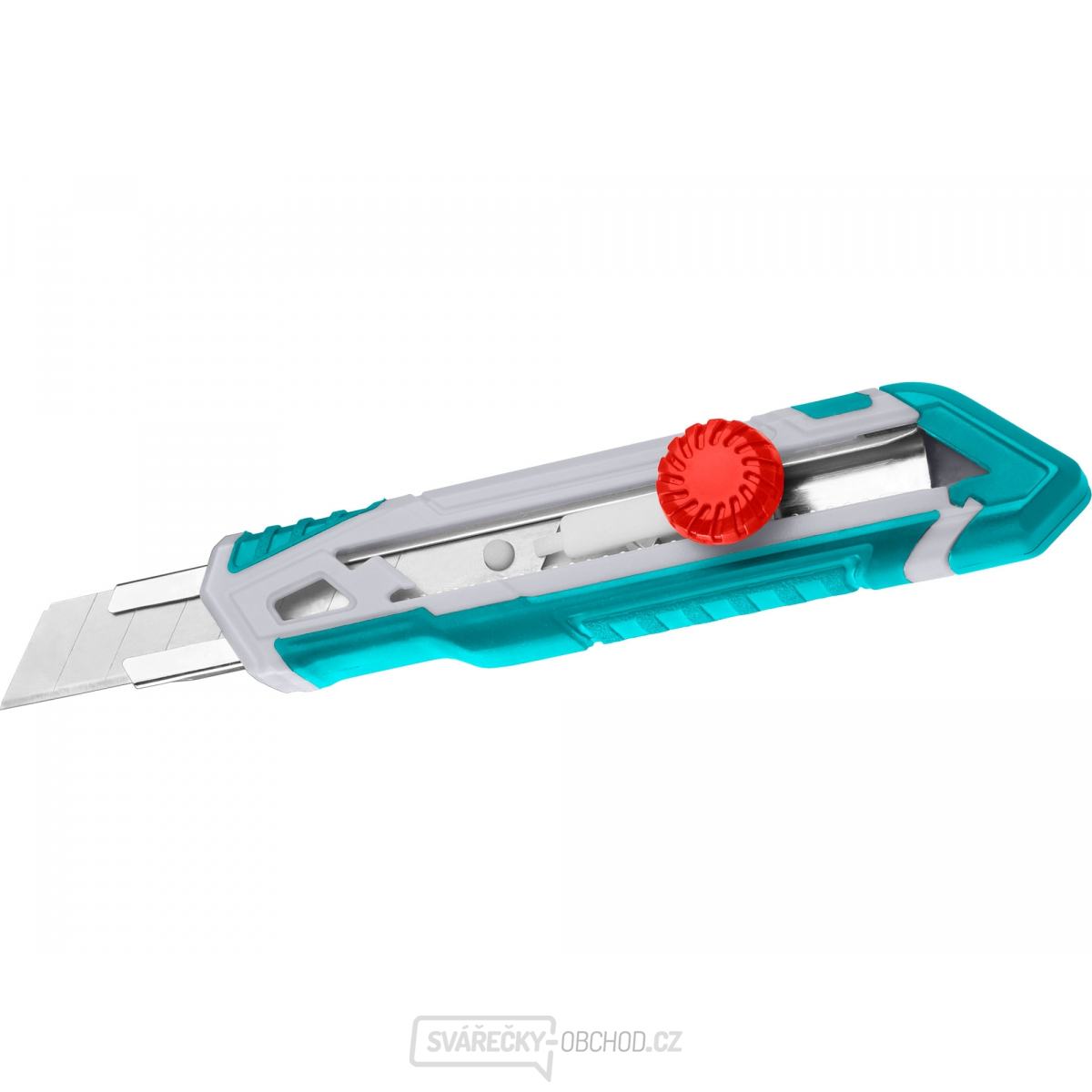 Nůž ulamovací s kovovou výztuhou a kolečkem, 18mm