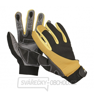 Mechanické rukavice CORAX, šitý syntetický materiál, vel. 8