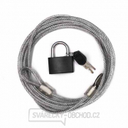 Bezpečnostní lanko 3m se zámkem a 2 klíči Bezpečnostní lanko 3m se zámkem a 2 klíči gallery main image