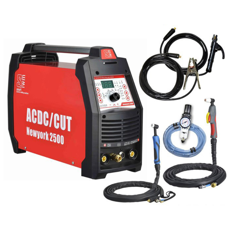 VECTOR WELDING VECTOR NewYork 2500 AC/DC PLASMA + svařovací kabely, hořák TIG, hořák PLASMA K1055SIWMv