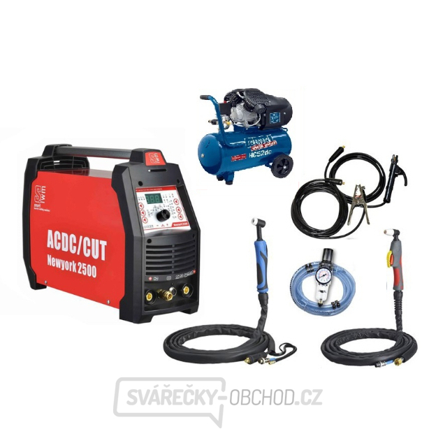 VECTOR NEWYORK 2500 AC/DC PLASMA + Kabely, Hořák TIG, Hořák PLASMA + Kompresor