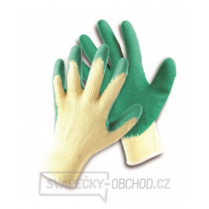 Pracovní rukavice DIPPER, latex na dlani a prstech, vel. 7  gallery main image