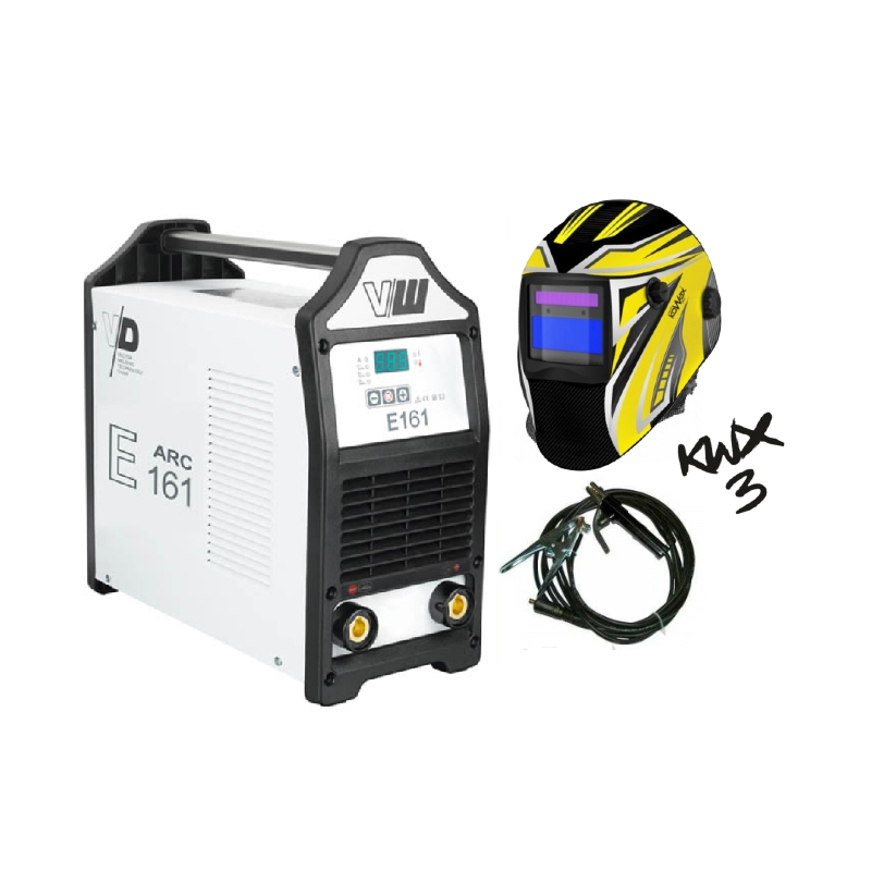 VECTOR WELDING VECTOR DIGITAL E161 ARC + Svařovací kabely + Kukla A1068VD-WCset2
