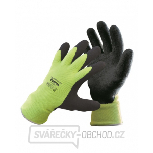 Zateplené rukavice PALAWAN WINTER, nylon s latexem, vel. 10 žlutá-černá