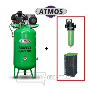 Kompresor Atmos Perfect 3/270S + SF Průmyslový filtr (F02) + Kondenzační sušička (AHD31)