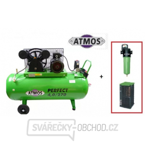 Kompresor Atmos Perfect 4/270 + SF průmyslový filtr (F03) + Kondenzační sušička (AHD61)