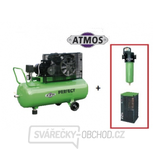 Pístový kompresor Atmos Perfect 5,5/150 + SF průmyslový filtr (F03) + Kondenzační sušička (AHD61)