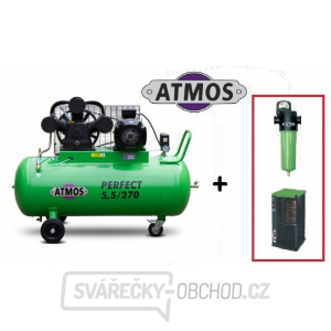 Kompresor Atmos Perfect 5,5/270 + SF průmyslový filtr (F03) + Kondenzační sušička (AHD61)