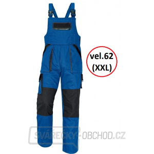Montérkové laclové kalhoty MAX, 100% bavlna - vel.62 (modro-černá) gallery main image