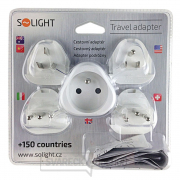 Solight cestovní adaptér, uzemněný, výměnné vidlice pro celý svět Náhled