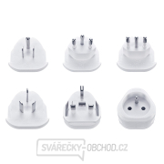 Solight cestovní adaptér, uzemněný, výměnné vidlice pro celý svět Náhled