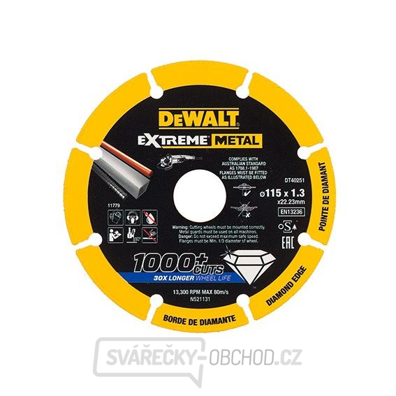 EXTREME METAL Diamantový kotouč na kov, 115 x 22,23 mm,