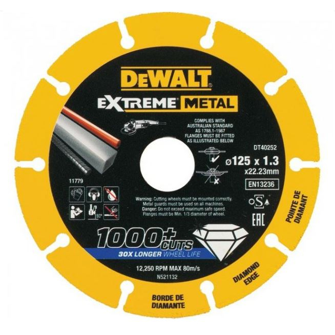 EXTREME METAL diamantový kotouč na řezání kovu 125x1,3x22mm DT40252