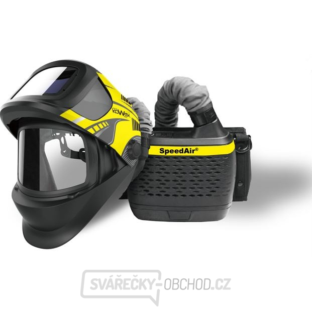 Filtračně ventilační jednotka KOWAX® Speed Air® kombinovaná s novou kuklou s odklopným filtrem KOWAX® Flip ARC+