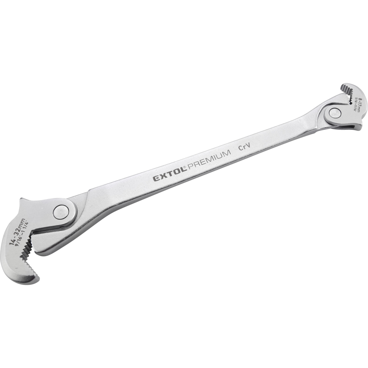 EXTOL PREMIUM Klíč multifunkční samonastavitelný oboustranný, 8-17/14-32mm, CrV 8816342