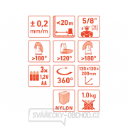 Laser červený liniový, křížový samonivelační náhled