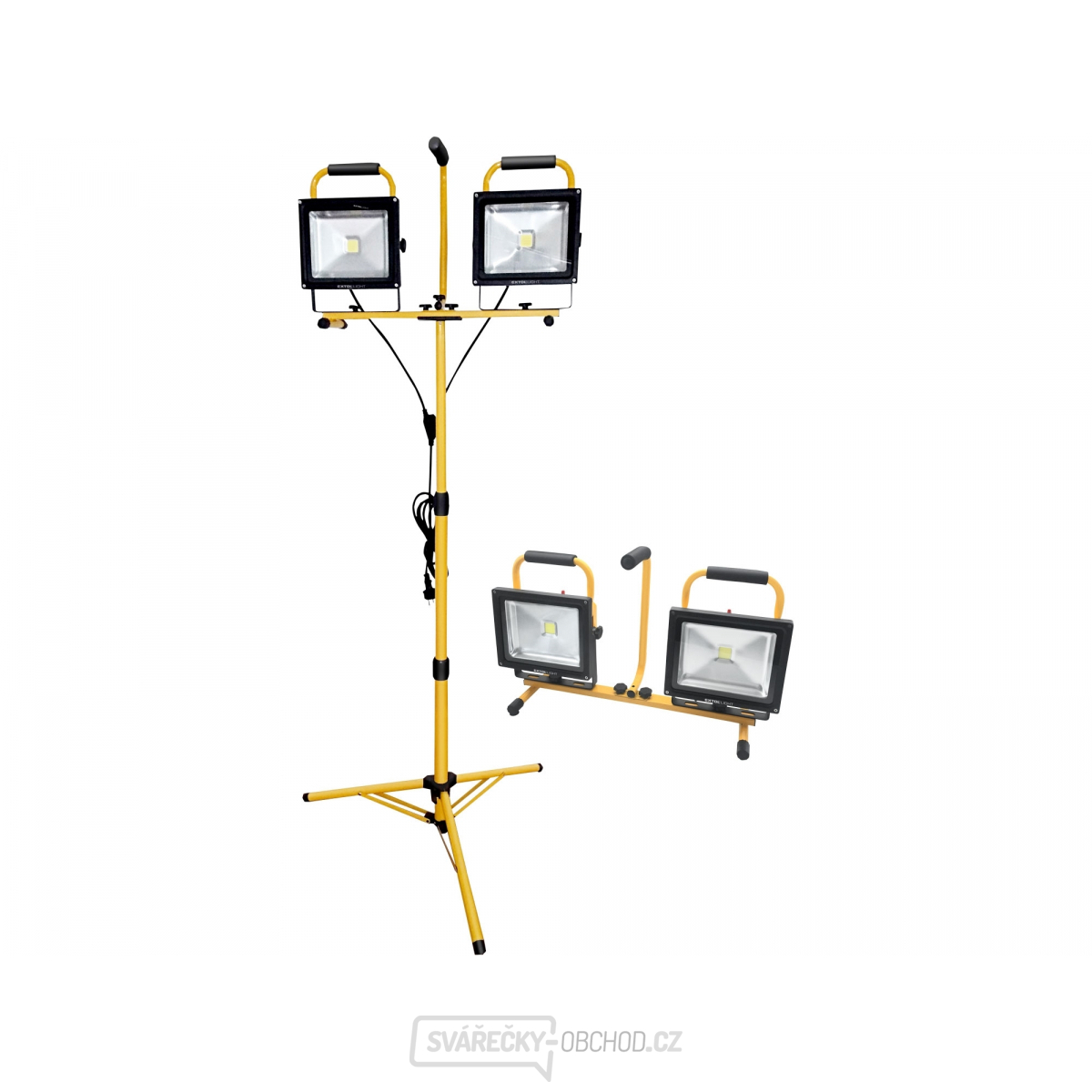 Reflektor LED, 2x2400lm, se stojanem 168cm