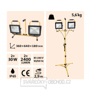 Reflektor LED, 2x2400lm, se stojanem 168cm náhled