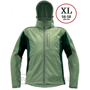 Pánská softshellová bunda DAYBORO - vel.XL (mechově zelená-černá)