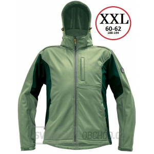 Pánská softshellová bunda DAYBORO - vel.XXL (mechově zelená-černá) gallery main image