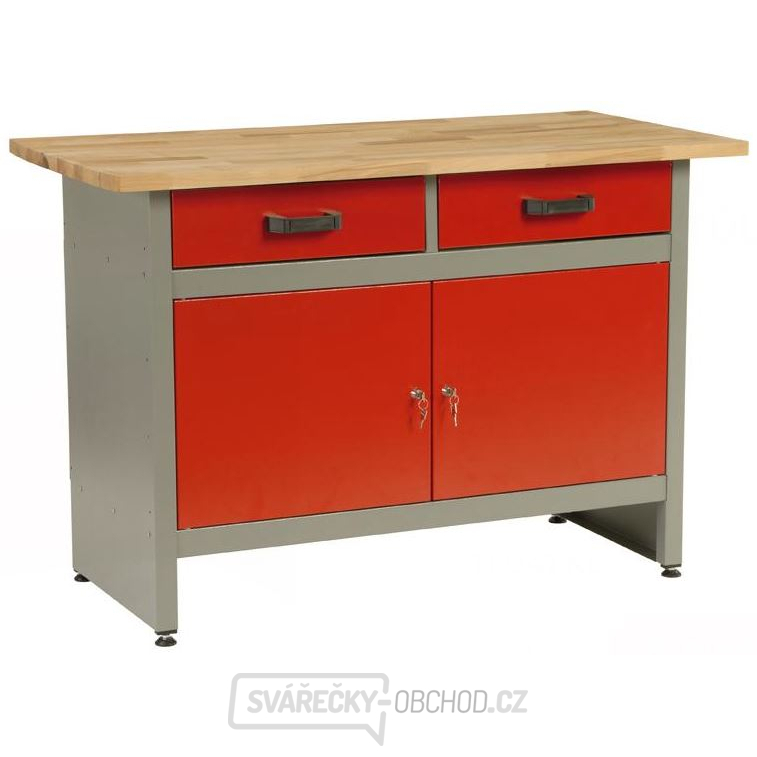 MARS - pracovní stůl 2xzásuvka, 2x dvířka, 120x60x84cm