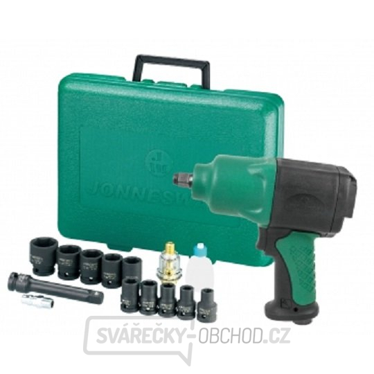 Pneumatický rázový utahovák 1/2" 1800 Nm, s příslušenstvím - JONNESWAY JAI-1114K