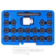 Hlavice na bezpečnostní šrouby kol VAG, různé profily, sada 22 kusů gallery main image