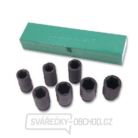Sada nástrčných hlavic 3/4", úderových, dlouhých, 24-38 mm, 7 kusů - JONNESWAY S03AD6307S
