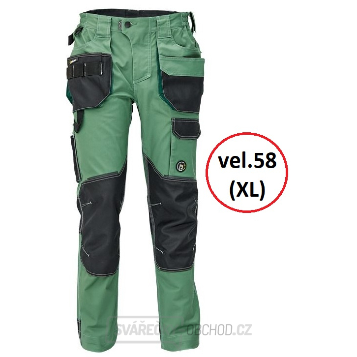 Pánské kalhoty DAYBORO - vel.58 (mechově zelená-černá)