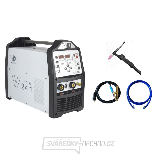 VECTOR DIGITAL V241 ACDC + svářecí kabely + Hořák TIG s potenciometrem  VECTOR DIGITAL V241 ACDC + svářecí kabely + Hořák TIG s potenciometrem  gallery main image