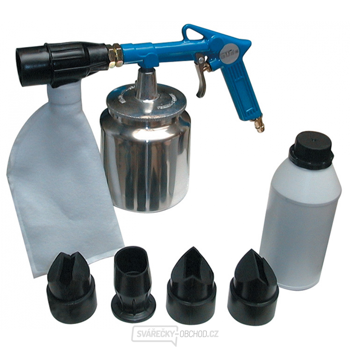 Tryskací pistole GUDE recirkulační, sada
