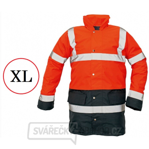 Reflexní zimní nepromokavá bunda SEFTON HV - vel.XL (oranžová/navy)