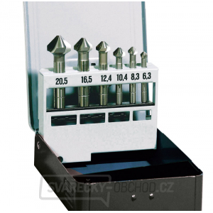 Kuželové záhlubníky, sada 6 ks, 6 – 19 mm Kuželové záhlubníky, sada 6 ks, 6 – 19 mm gallery main image