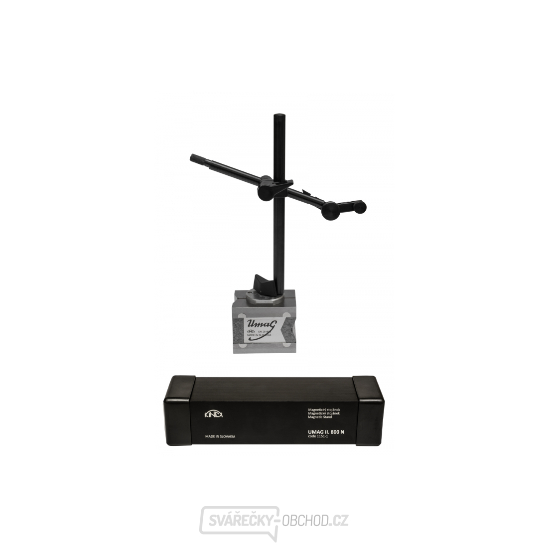 Stojánek magnetický KINEX PN 25 1858.2, 800N, v luxusním hliníkovém obalu