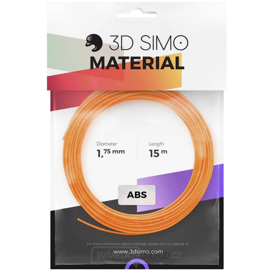 Sada Vláken pro 3D Tiskárny 3D Simo ABS – oranžová, černá, bíla (1.75mm) 