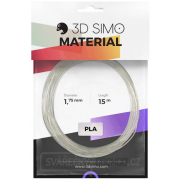 Sada Vláken pro 3D Tiskárny 3D Simo PLA – Transparentní modrá, červená, bíla (1.75mm) Náhled