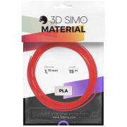 Sada Vláken pro 3D Tiskárny 3D Simo PLA – Transparentní modrá, červená, bíla (1.75mm) Náhled