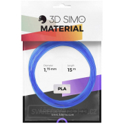 Sada Vláken pro 3D Tiskárny 3D Simo PLA – Transparentní modrá, červená, bíla (1.75mm) gallery main image