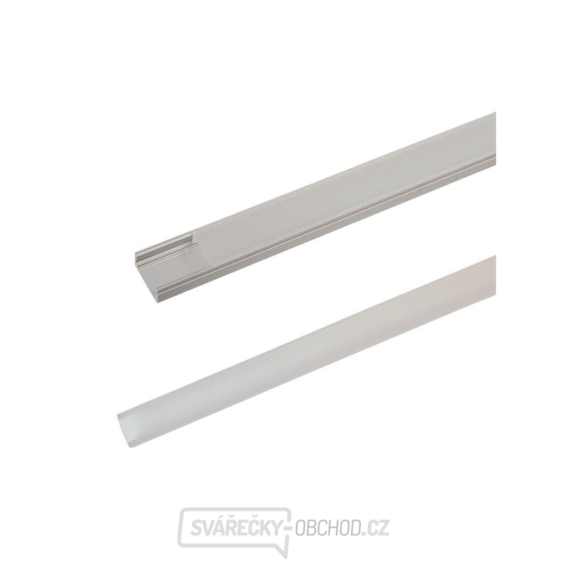 Hliníkový profil AS1 pro LED pásky, k přisazení, s plexi, 1m Hliníkový profil AS1 pro LED pásky, k přisazení, s plexi, 1m gallery main image