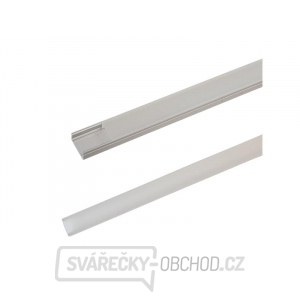 Hliníkový profil AS1 pro LED pásky, k přisazení, s plexi, 1m Hliníkový profil AS1 pro LED pásky, k přisazení, s plexi, 1m gallery main image