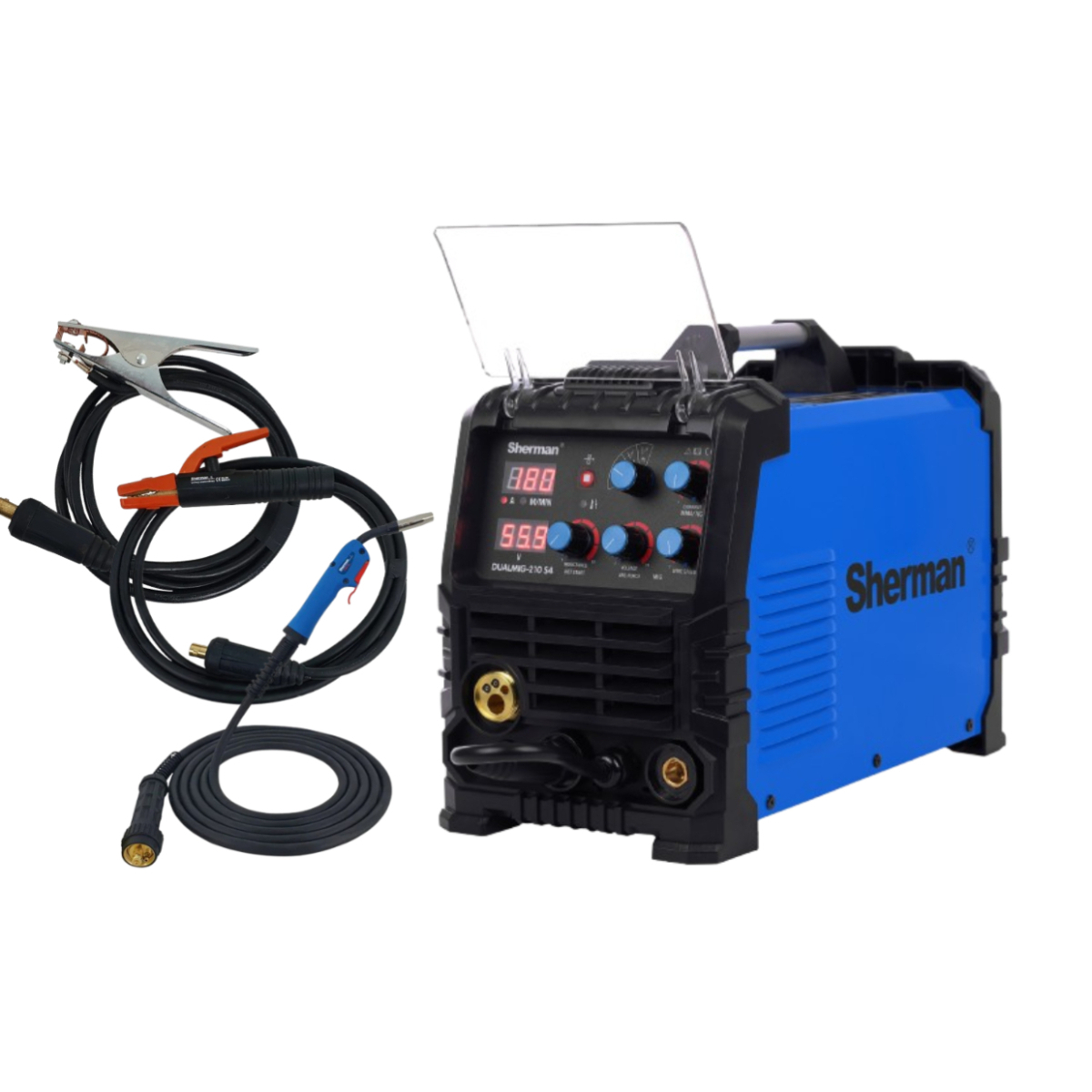 Sherman Poloautomatická Svářečka DualMIG 210 S4 + Hořák + kabely