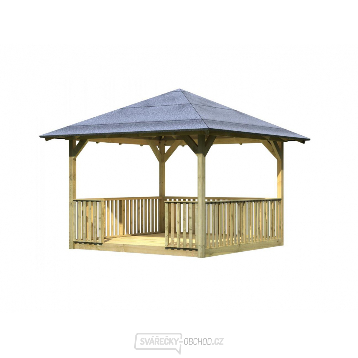 Zahradní altán KARIBU CORDOBA 61560 set s podlahou a zábradlím gallery main image