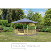 Zahradní altán KARIBU CORDOBA 61560 set s podlahou a zábradlím náhled