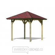 Zahradní altán KARIBU LILLEHAMMER 1 68817 vč. červeného střešního šindele gallery main image