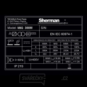 Sherman Invertorová svářečka MIG 300M/4R + Hořák + kabely + Štít + kladivo s kartáčem náhled